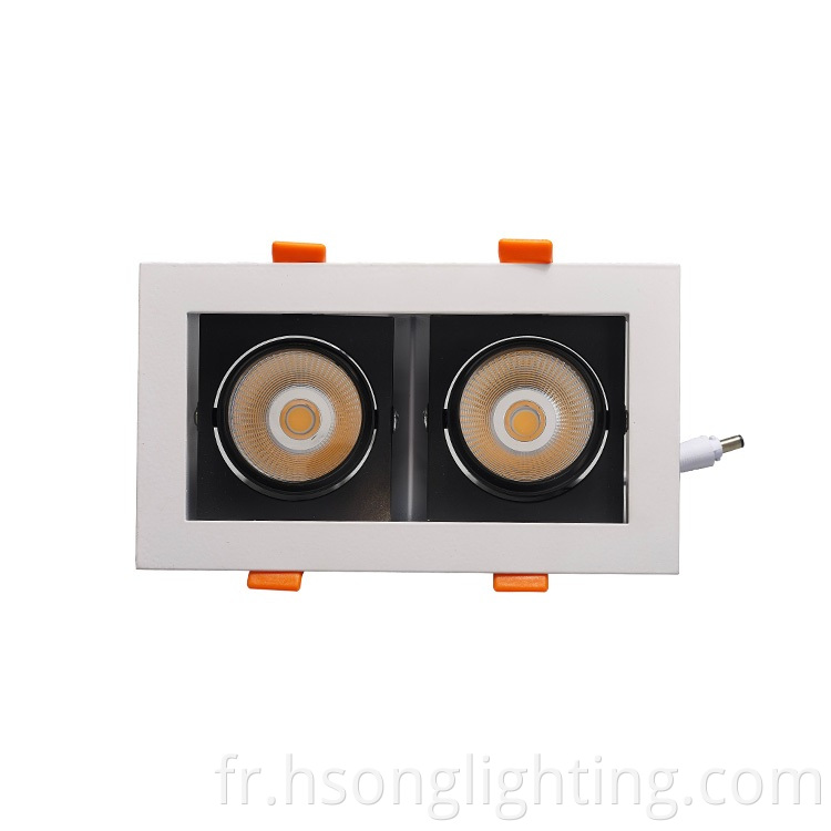 Design populaire anti-remous dali cob en retrait downlight carré 14w watt complet pour l'éclairage intérieur